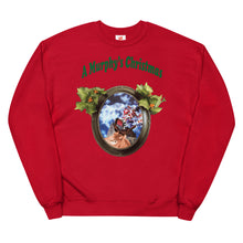 Load image into Gallery viewer, "A Murphy's Christmas - Flying Santa" Unisex fleece sweatshirt